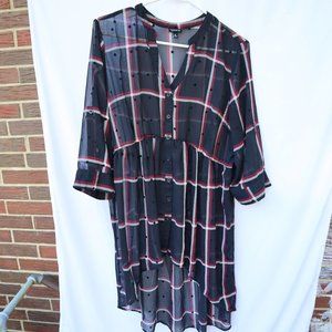 Torrid Lexie plaid polka dot Tunic